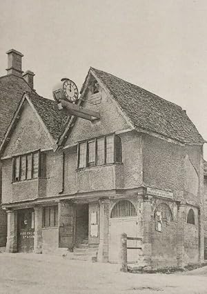 Original collotype plate from Old Cottages, Farm-Houses, and other Stone Buildings in the Cotswol...