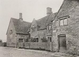 Original collotype plate from Old Cottages, Farm-Houses, and other Stone Buildings in the Cotswol...