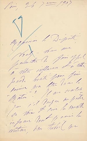 Rosélia ROUSSEIL lettre autographe signée