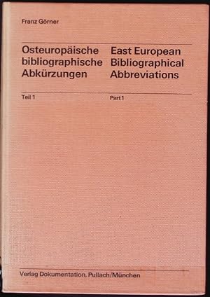 Osteuropäische bibliographische Abkürzungen.