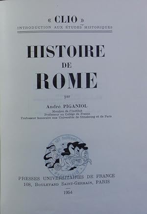 Imagen del vendedor de Histoire de Rome. Clio ; 3. a la venta por Antiquariat Bookfarm