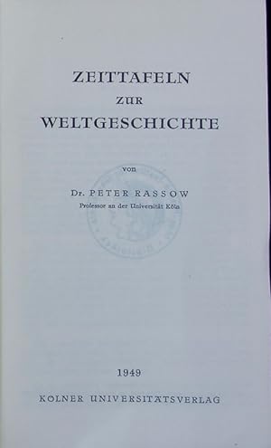 Seller image for Zeittafeln zur Weltgeschichte. for sale by Antiquariat Bookfarm