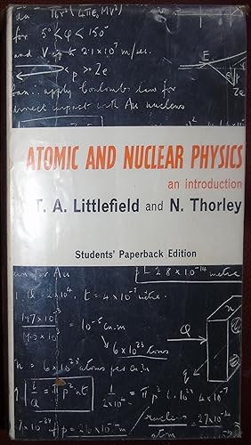 Bild des Verkufers fr Atomic and Nuclear Physics: An introduction zum Verkauf von Hanselled Books