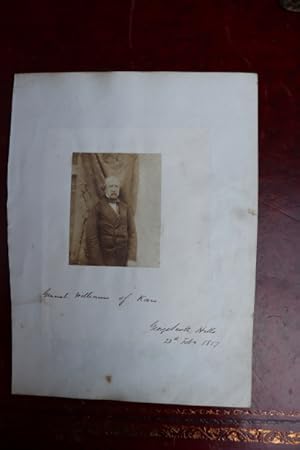 Seller image for A mounted photograph title in manuscript 'General Williams of Kars' and signed in manuscript 'George Scott Hills 28th Febr. 1857.' for sale by Spike Hughes Rare Books ABA