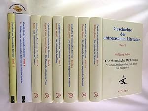 Geschichte der Chinesischen Literatur SIEBEN von neun Bänden. Band 1, 2/1, 2/2, 3, 4, 6, 8 MIT de...