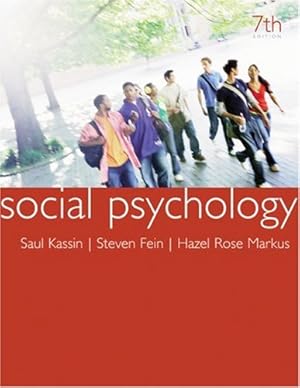 Imagen del vendedor de Social Psychology a la venta por Reliant Bookstore