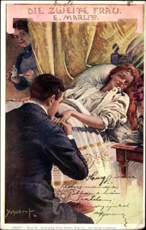 Bild des Verkufers fr Knstler Ansichtskarte / Postkarte Schubert, Die zweite Frau, Roman von E. Marlitt zum Verkauf von akpool GmbH