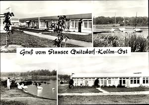 Bild des Verkufers fr Ansichtskarte / Postkarte Kollm Ost Quitzdorf am See Oberlausitz, Stausee, Bungalows, Boote zum Verkauf von akpool GmbH