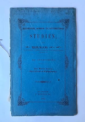 [History Noord-Holland, 1865] Historische, oudheid- en letterkundige Studiën, door J. Honig Jz. J...