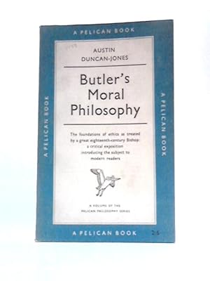 Bild des Verkufers fr Butler's Moral Philosophy zum Verkauf von World of Rare Books