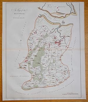 Antique Map FAVERSHAM HUNDRED, KENT Sheldwich, Leaveland, Norton, E.Hasted 1782