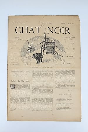 Le Chat noir N°112 de la troisième année du samedi 1er Mars 1884