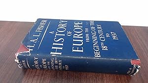 Seller image for A History of Europefrom Beginning of the 18th Century to 1937 for sale by BoundlessBookstore