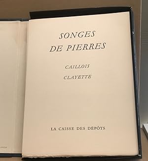 Image du vendeur pour Songes de pierres / 5 compositions originales de Pierre clayette mis en vente par librairie philippe arnaiz