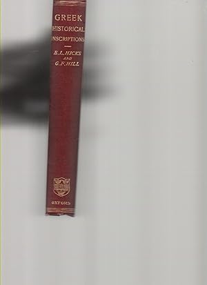 Image du vendeur pour A Manual of Greek Historical Inscriptions mis en vente par Mossback Books