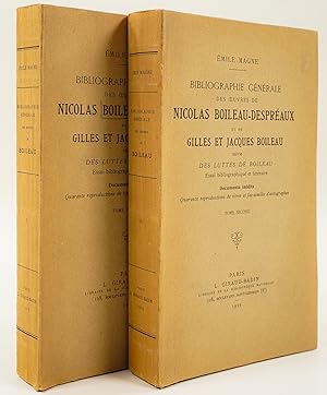 Bibliographie générale des oeuvres de Nicolas Boileau-Despréaux et de Gilles et Jacques Boileau. ...