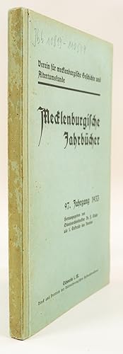 Mecklenburgische Jahrbücher. 97. Jahrgang: 1933. -