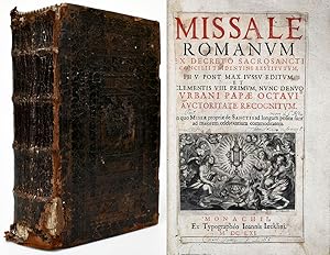 Seller image for Missale Romanum. Ex Decreto Sacrosancti Concilii Tridentini Restitutum, Pii V. Pont. Max. Iussu Editum, Et Clementis VIII. Primum, Nunc Denuo Urbani Papae Octavi Auctoritate Recognitum. In quo Missae propriae de Sanctis ad longum positae sunt ad maiorem celebrantium commoditatem. for sale by Antiquariat Lenzen