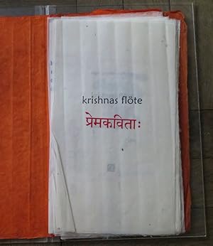 Imagen del vendedor de Krishnas Flte. Freie Nachdichtung von Sanskrit Liebesgedichten. a la venta por Buch + Kunst + hommagerie Sabine Koitka