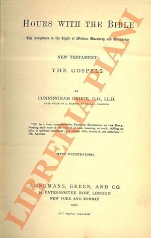 Seller image for Hours with the Bible, New Testament. Vol. 1. The Gospels. for sale by Libreria Piani