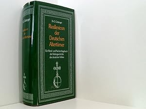 Bild des Verkufers fr Reallexicon (Real Lexikon Reallexikon) der Deutschen Altertmer Ein Hand- und Nachschlagebuch der Kulturgeschichte des deutschen Volkes Zweite vollstndig umgearbeitete Auflage mit 157 Illustrationen Reprint, Faksimile der Originalausgabe Leipzig, 1885 zum Verkauf von Book Broker