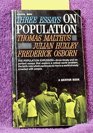 Seller image for ON POPULATION THREE ESSAYS for sale by THE BOOK VAULT