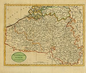 Antique Map-South of Holland and Belgium and Luxembourg-Pl. XII-ca. 1800