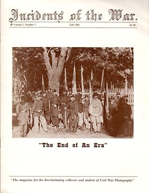 Bild des Verkufers fr Incidents of the War: Volume I, Number 3, Fall 1986 zum Verkauf von Clausen Books, RMABA