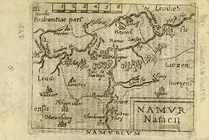 Antique Map-A map of Namen or Namur in Belgium-Ortelius-ca. 1580