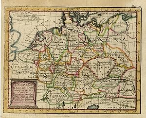 Antique Map-The German empire-Bavaria-Bohemaia-Westphalia-Rhine-Lorraine-1714