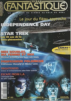 Image du vendeur pour L'cran Fantastique n 153 Septembre 1996 mis en vente par PRISCA