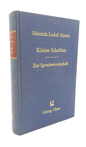 Kleine Schriften I: Zur Sprachwissenschaft