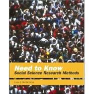 Seller image for Need to Know: Social Science Research Methods for sale by eCampus