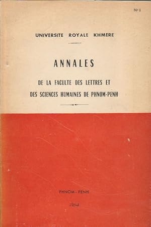Annales de la Faculte des Lettres et des Sciences Humaines de Phnom-Penh.