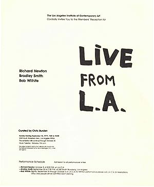 Live from L.A. art announcement