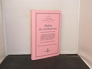 Seller image for Defoe De-Attributions A Critique of J R Moore's Checklist for sale by Provan Books