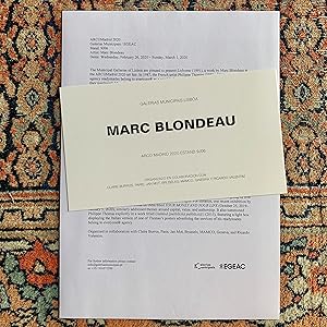 Marc Blondeau: Announcement card and press release, ARCO Madrid art fair