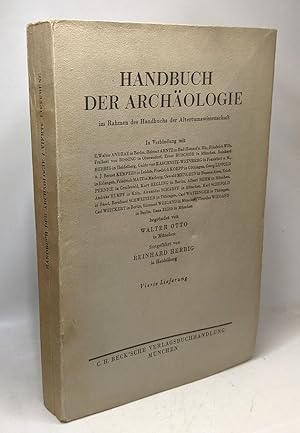 Imagen del vendedor de Handbuch der archologie - im rahmen des handbuchs der altertumswissenschaft --- vierte lieferung a la venta por crealivres