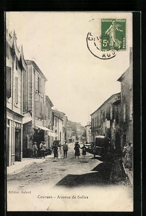 Carte postale Coursan, Avenue de Salles