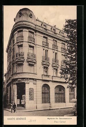 Carte postale Carcassonne, Agence de Carcassonne, Place Carnot