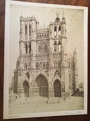 Amiens Cathedral. Large Sepia Photograph