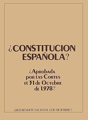 ¿Constitución española?