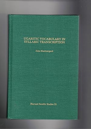 Seller image for Ugaritic vocabulary in syllabic transcription. Harvard semitic studies. for sale by Libreria Gull