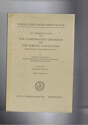 Bild des Verkufers fr An introduction to the comparative grammar of the Semitic languages, Phonology and Morphology. 3a edizione. zum Verkauf von Libreria Gull