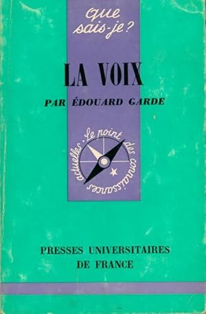 Immagine del venditore per La voix - Edouard Garde venduto da Book Hmisphres