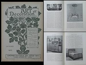ART ET DECORATION OCTOBRE 1905 - GALLEREY, JALLOT, ORFEVRERIE, EXPOSITION LIEGE