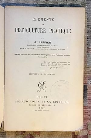 Éléments de pisciculture pratique