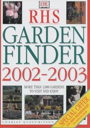 Image du vendeur pour RHS Garden Finder 2002-2003 mis en vente par WeBuyBooks