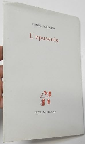 Bild des Verkufers fr L'opuscule zum Verkauf von Librera Mamut