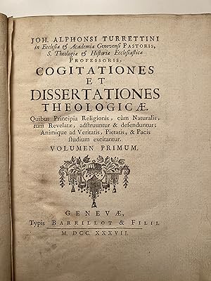 Image du vendeur pour Cogitationes et dissertationes theologicae. Deux volumes en un. mis en vente par ShepherdsBook